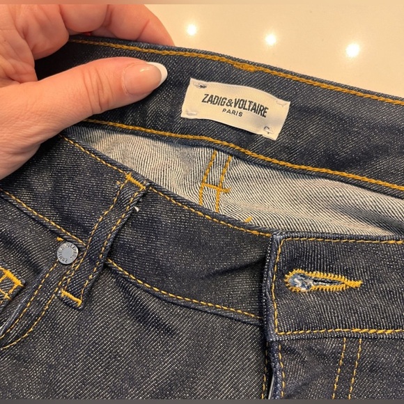 Zadig & Voltaire Eva Vent Straight Jeans with Studded Hem Size 30 NWOT - Picture 7 of 11